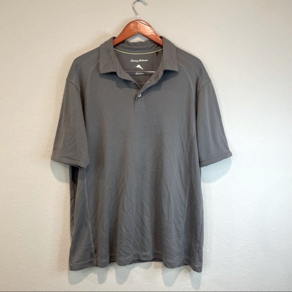 Tommy Bahama Gray Rayon Blend Polo